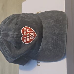 NEW Blue Cap with GOLI Heart Embroidery ALL YOU NEED IS GOLI in Red/white